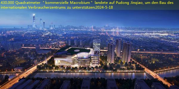 430.000 Quadratmeter ＂kommerzielle Macrobium＂ landete auf Pudong Jinqiao, um den Bau des internationalen Verbraucherzentrums zu unterstützen